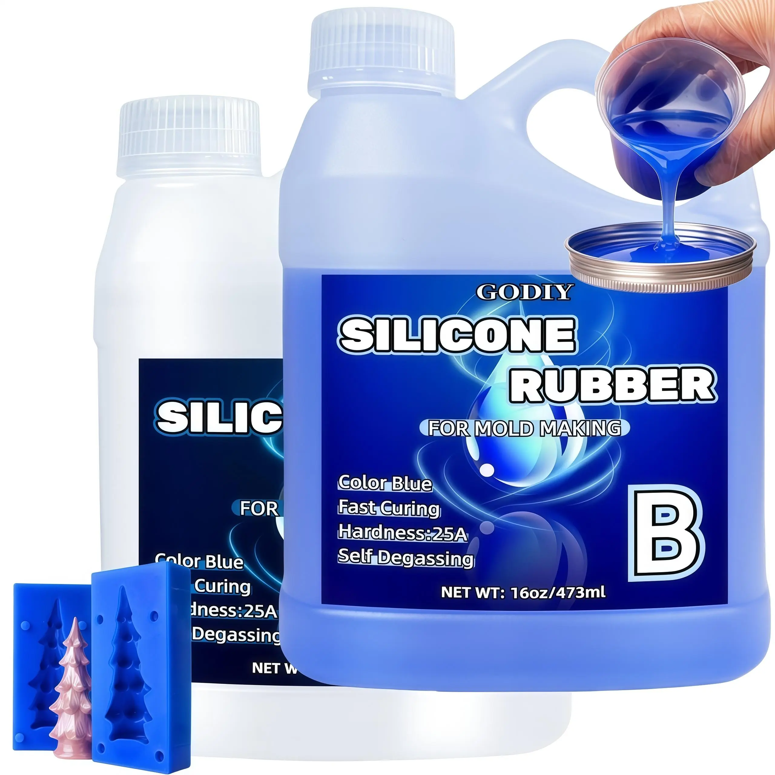 32Oz Performance Silicone Mold Making Kit  Non-Toxic Liquid Mold - Super Elastic, Suitable For 3D, Resin, Silicone Molds 1:1