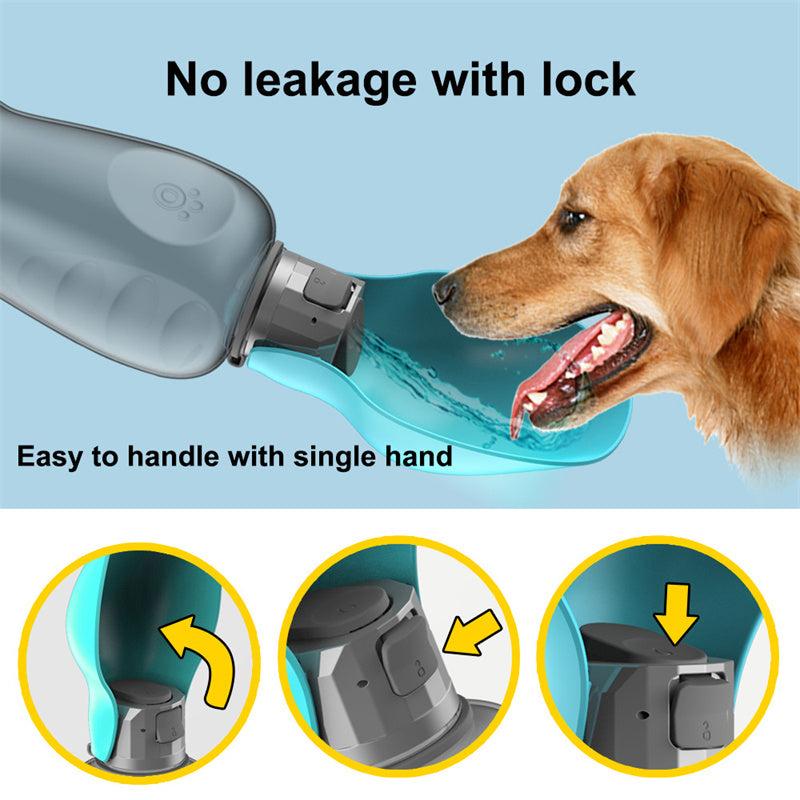 800ml Portable Dog Water Bottle – Travel-Friendly Hydration for Pets