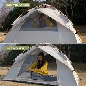 Automatic Pop-Up Sports Tent, Sun-Resistant, Outdoor Hiking Adventures, Beach Family Vacations, Perfect Holiday Gift  Quick-Open Double-Layer Tent  beach tent  Portable Windproof Camping Tent Summer Travel Tent Waterproof Tent Canopy Waterproof Tent