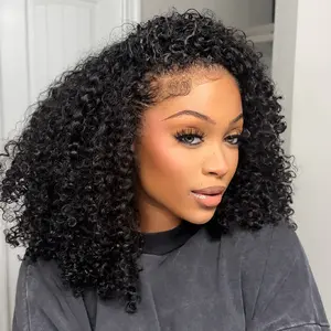 [WEAR GO HALF WIG] ISEE HAIR Arenee.mua 250% Density Invisible Hairline Wear Go Kinky Curly Half Wig Glueless Human Hair Wigs Seamless Flip Over Wig Updo Down Style Hairpiece #ISEECrochetNewArrivals #SummerVibes