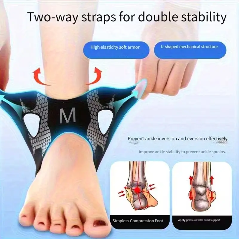 Ankle Support Brace, Ankle Stabilizer, Ankle Protective Compression, Anti-Twist Ankle Guard, Running Football Protection, Professional Grade Sports Equipment, Foot Wrist Joint Protector