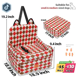 ZVRpet Pet Car Seat 2026 Spring/Summer Vitality Collection  Detachable & Washable Memory Foam Dog Seat Mat, Anti-Slip Car Seat Cover with Adjustable Straps for SUV/Travel, Outdoor Travel Essential Suitable for Small & Medium Dogs