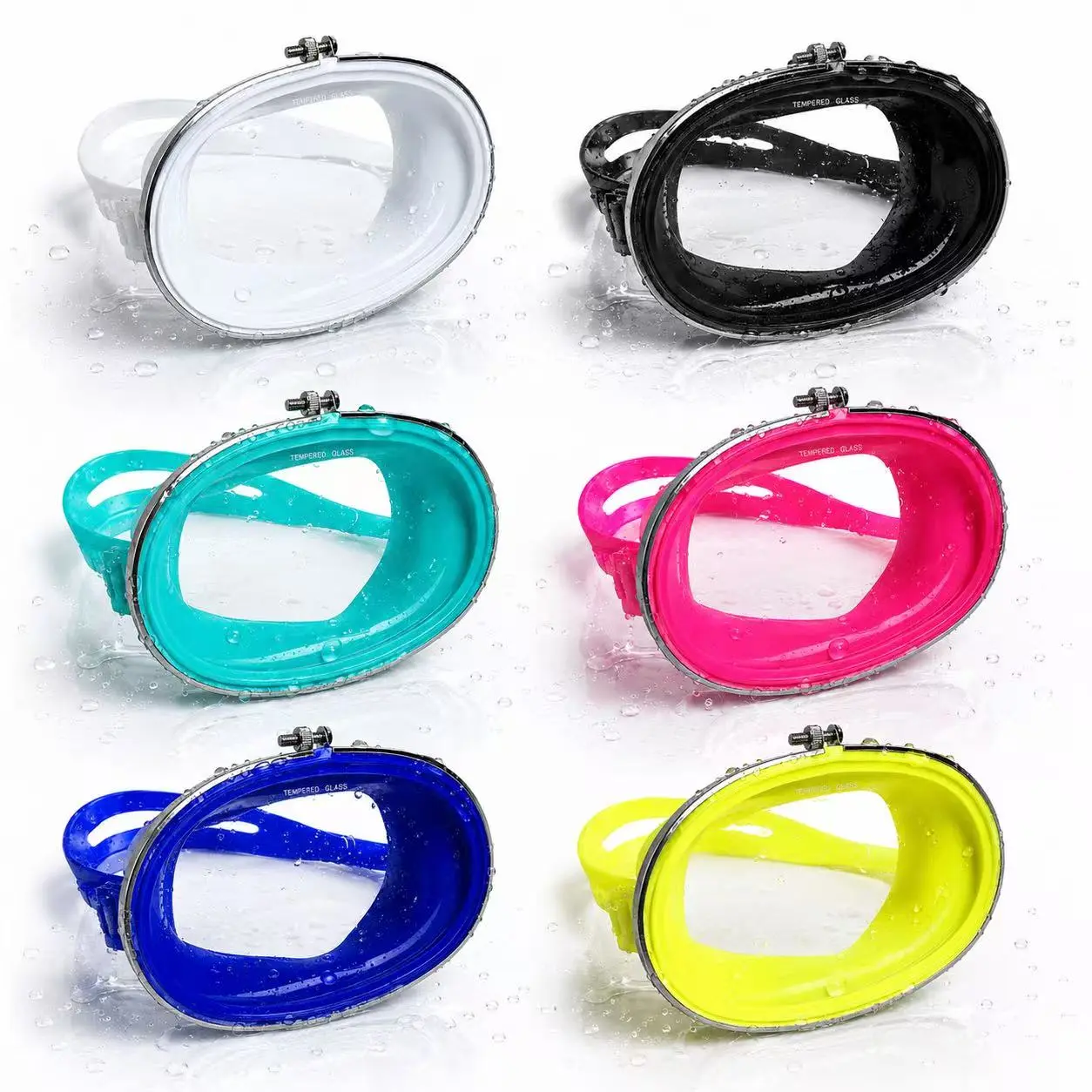 Vintage Metal Frame Snorkeling Diving Mask for Adults - Tempered Glass Single Lens Design, Anti-Fog Silicone Skirt, Leak-Proof Seal, Comfortable & Leak-Proof Fit, Exceptional Clarity for Scuba