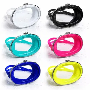 Vintage Metal Frame Snorkeling Diving Mask for Adults - Tempered Glass Single Lens Design, Anti-Fog Silicone Skirt, Leak-Proof Seal, Comfortable & Leak-Proof Fit, Exceptional Clarity for Scuba