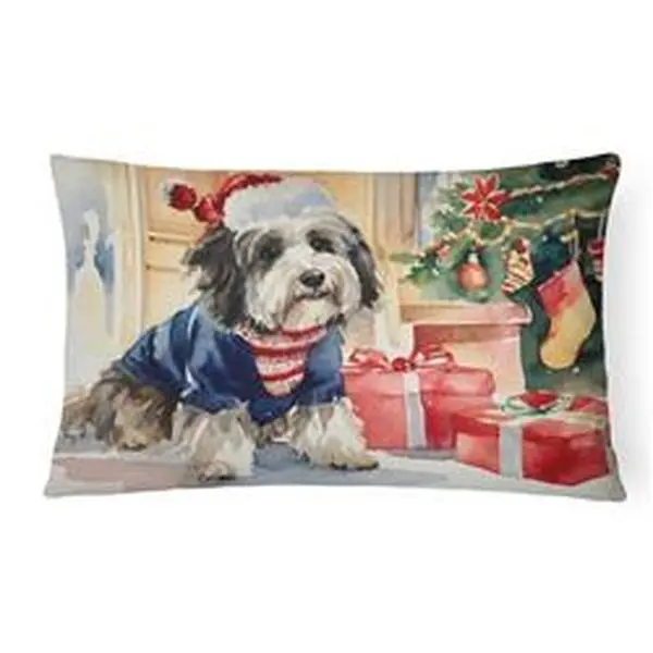 3 x 16 x 12 in. Havanese Cozy Christmas Throw Pillow