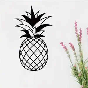 Pineapple Design Wall Decor, Modern Metal Wall Art, Wall Hanging Decor for Home Living Room Bedroom Garden, Garden Decoration Supplies