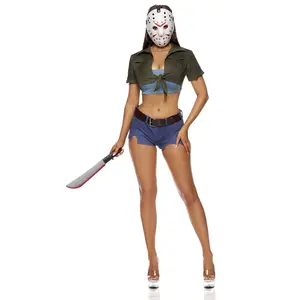 Forplay Women's Halloween Camp Creeper 6-Piece Women's Movie Character Costume