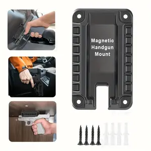 Quick-Release Magnetic Gun Rack, Durable Build, Concealed Installation, Desk Mount, Suitable for Handguns, Rifles, Cars, Trucks, Walls, Desks, Indoor Use, Magnetic Holder