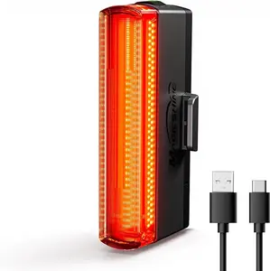 Magicshine Tail Light SEEMEE 50 V2.0 USB-C Rechargeable 50 Lumen IPX6 Waterproof Rear Bike Light for Night Riding Smart Cycling Safety Taillights with FTR LightSync 30.5 Hours Battery