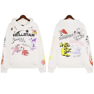 New Long Sleeve Casual White Hell Sport star Hoodies for Men and Women