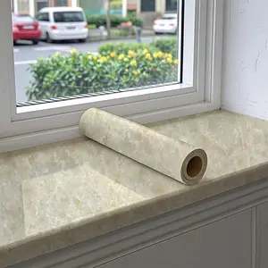 A roll of [23.62 * 393.70 in ] marbled self-adhesive waterproof film-table sticker, kitchen and bathroom cabinet furniture, can be removed easy to install no residue DIY home decoration, scratch-resistant surface adhesive wallpaper