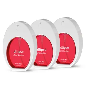 Ellipse Fruit Mix Hand Sanitizer Spray Hand Fragrance, 1.28 Fl Oz - 3 Pack. Portable, Quick-Dry Formula with Natural Fruit Scents, Perfect On-the-Go Protection Travel Size, Aesthetic Bottle
