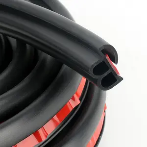 16.5Ft Car Door Seal Strip Universal Self-Adhesive Thickened Rubber Weather Stripping for Soundproofing, Waterproof & Dust Protection