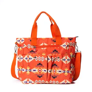 Aztec Small Tote Bag Southwest Handbags For Women Casual Fashion Messenger Crossbody Shoulder Bag With Zipper Adjustable Strap Large Capacity