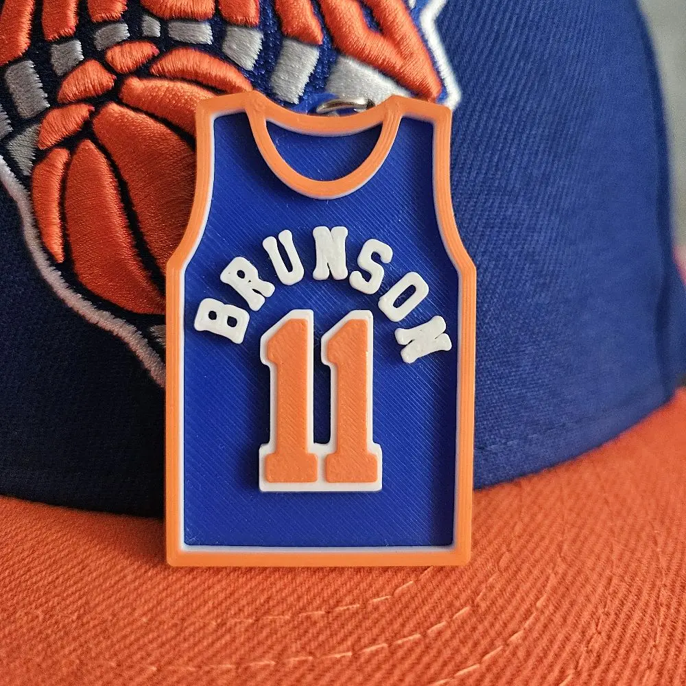 Jalen Brunson New York Basketball Home Blue Jersey Keychain #11