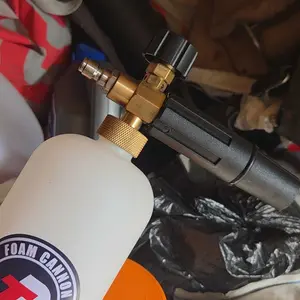 Product Review of Tool Daily Short Handheld with  Cannon FOR PRESSURE WASHER,  1/4 Inch Quick Connector, Water Spray Tool with 5 Nozzle Tips, 1 Liter snow foam lance, FathersDayGift from T**r A**