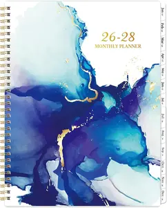 2026-2027 Monthly Planner/Calendar - January 2026 - December 2027, 9" × 11", 2 year calendar 2026-2027 monthly planner with Flexible Cover + Pockets - Waterink