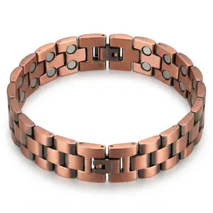 Nandudu Pure Copper Bracelet for Men Arthritis Relief Magnetic Bangle Health Jewelry Adjustable Tool Gift