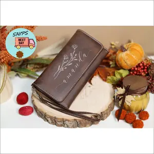 Personalized Leather Wallet for Women, Custom Leather Purse, Women Wallet With Zipper, Leather Wallet For Her, Valentines Gift, Gift for her, custom gift, Custom Leather Billfold for Woman, Card Holder, Coin Holder/Purse, Christmas Gift, Birthday Gift