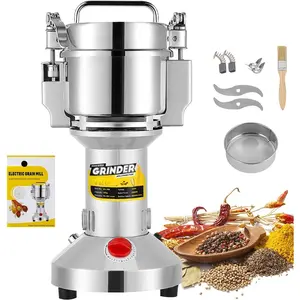 Safety Upgraded Electric Grain  Mill  Dry   Mill Grinding Machine with 2400W Commercial  Overload Protection CE 110V (700g Hand-held Type)