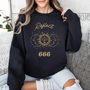 Angel Numbers 666 Angel Number Hoodie Angel Numbers Sweatshirt Reflect Sweatshirt Angel Numbers Crewneck Angel Number Clothes 666