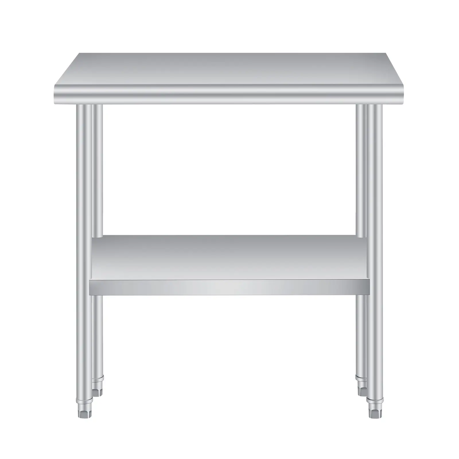 Heavy Duty Stainless Steel Outdoor Kitchen Storage Table – 30x60 Inch Commercial Prep Work Table with Adjustable Undershelf, Backsplash, Rounded Corners, Rust Resistant, NSF Certified, for BBQ or Restaurant