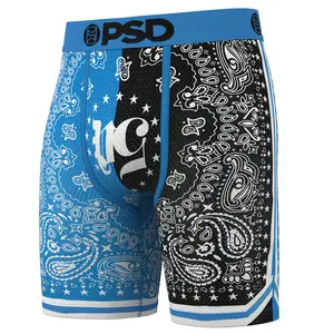 PSD Men's P5 Bandana Boxer Brief - Standard Length 7 Inch Inseam, Soft and Breathable Micro Mesh Fabric Full Coverage Menswear
