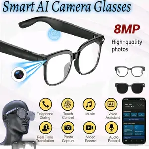 Smart AI Camera Glasses 8MP High-quality Photos with Touch Control, Real Time Translation, and Voice Assistant Features