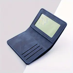 1pc Men's Mini Small Stylish Wallet - Ultra-thin Multi-functional Driver's License PU Leather Wallet, Multi-card Slots Document Vertical Card Holder - For Men - Suitable for Everyday Carry - Perfect Gift for Businessmen & Travelers