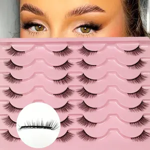 14 Pairs Half False Eyelashes, Dense Cat Eye Style, Natural Look, Reusable, Perfect for Dates and Parties, Easy Apply Makeup