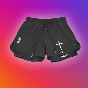 Lyfted's Christian Gym Shorts Black Breathable Quick-Drying