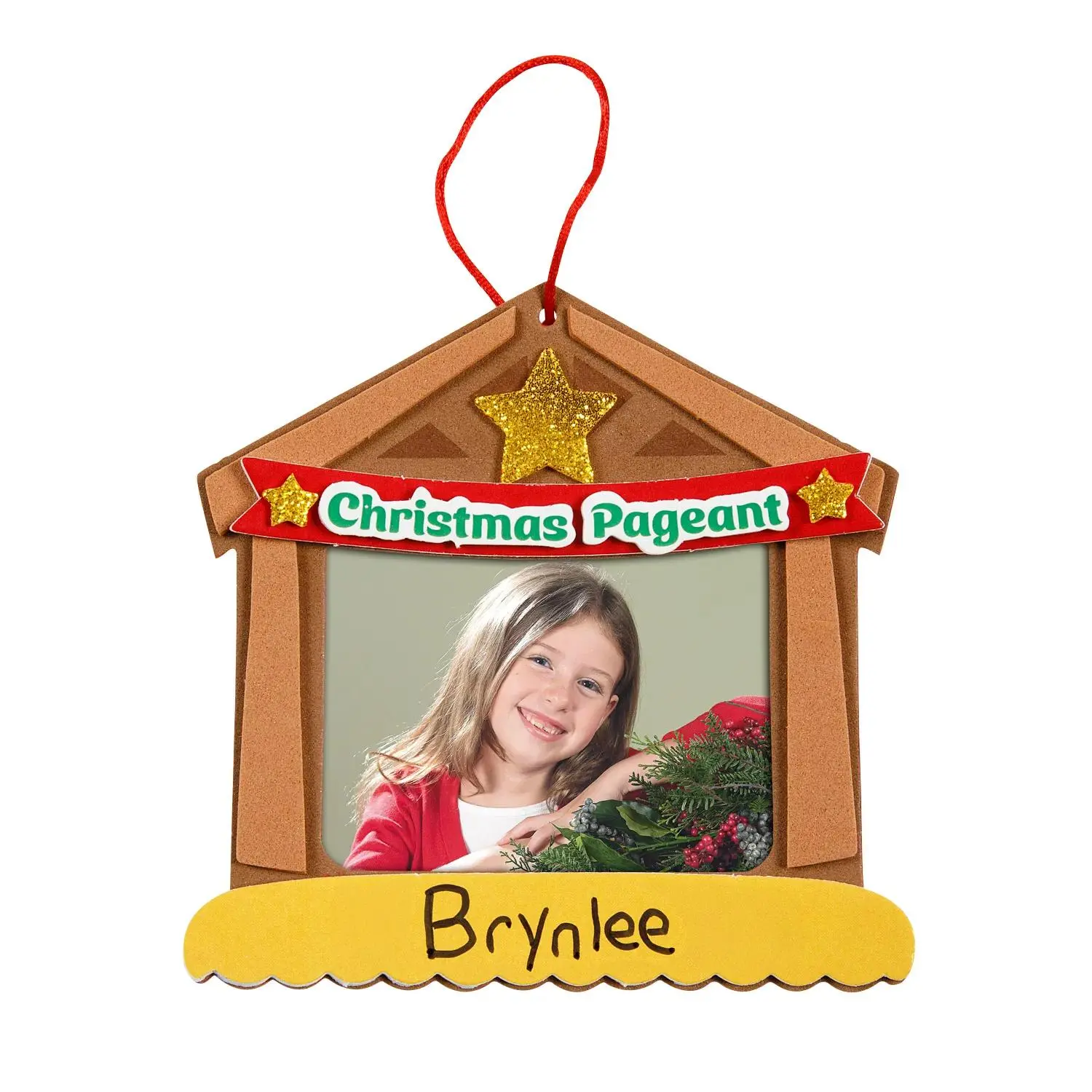 4" x 4" Christmas Pageant Picture Frame Ornament Foam Craft Kit - Makes 12