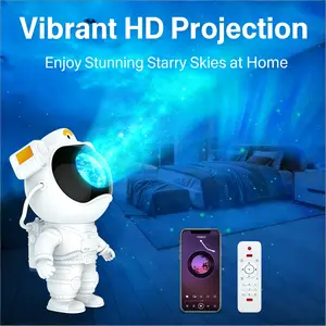 Galaxy skylight aurora Bluetooth Starlight Projector, Tiktok Astronaut Nebula Night Lights, Remote Control Timing and 360°Rotation Magnetic Head,Star Lights for Bedroom,Gaming kid Room Decor