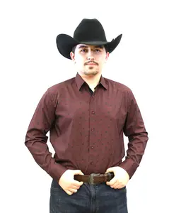 VS201L - FPMS - 866-8 - Burgundy - Vaquero Signature Fashion Printed Shirts