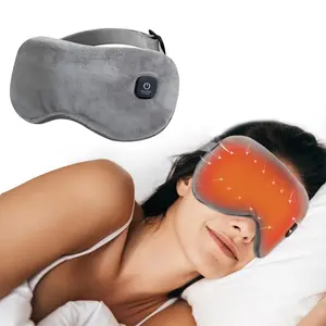 Heated Eye Mask for Dry Eyes, 3 Temperature Settings Sleep Mask, Removable Washable Cover, Relaxation Hot Compress for Eye Relaxing, Travel Eye Heating Pad, Portable Eye Mask