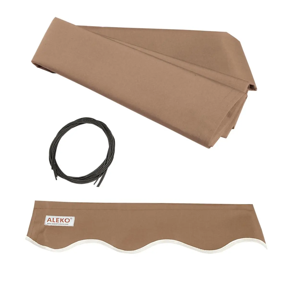 212 MAIN ALEKO FAB10X8SAND31 Retractable Awning Fabric Replacement, 9.4x8 ft Outdoor Car Sunshade, Breathable, Water-Resistant, Easy-to-Install (Sand Color), 9.4X8ft