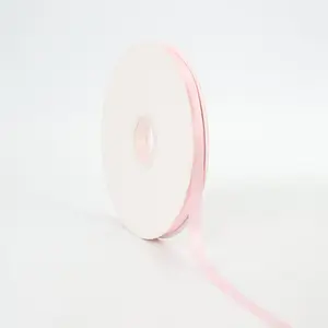 Lt Pink Solid color Double Face Satin Ribbon Gift wrapping Satin Craft Fabric Ribbon for Gift Wrapping, Floral Bouquets, Wedding Party Decoration, craft ribbon