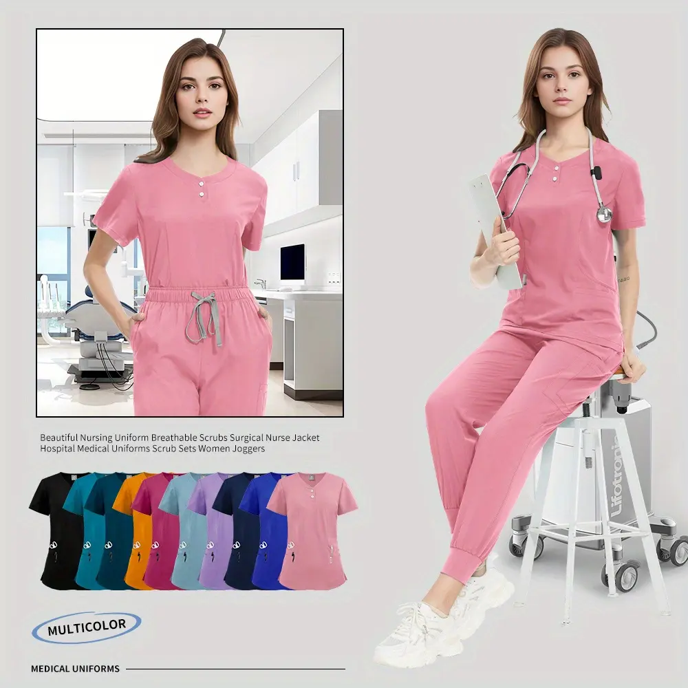 Uniform Nurse Women Costume Scrub Joggers Sets Nursery Children's Playground Work Wear Comfortable Suit Uniforms