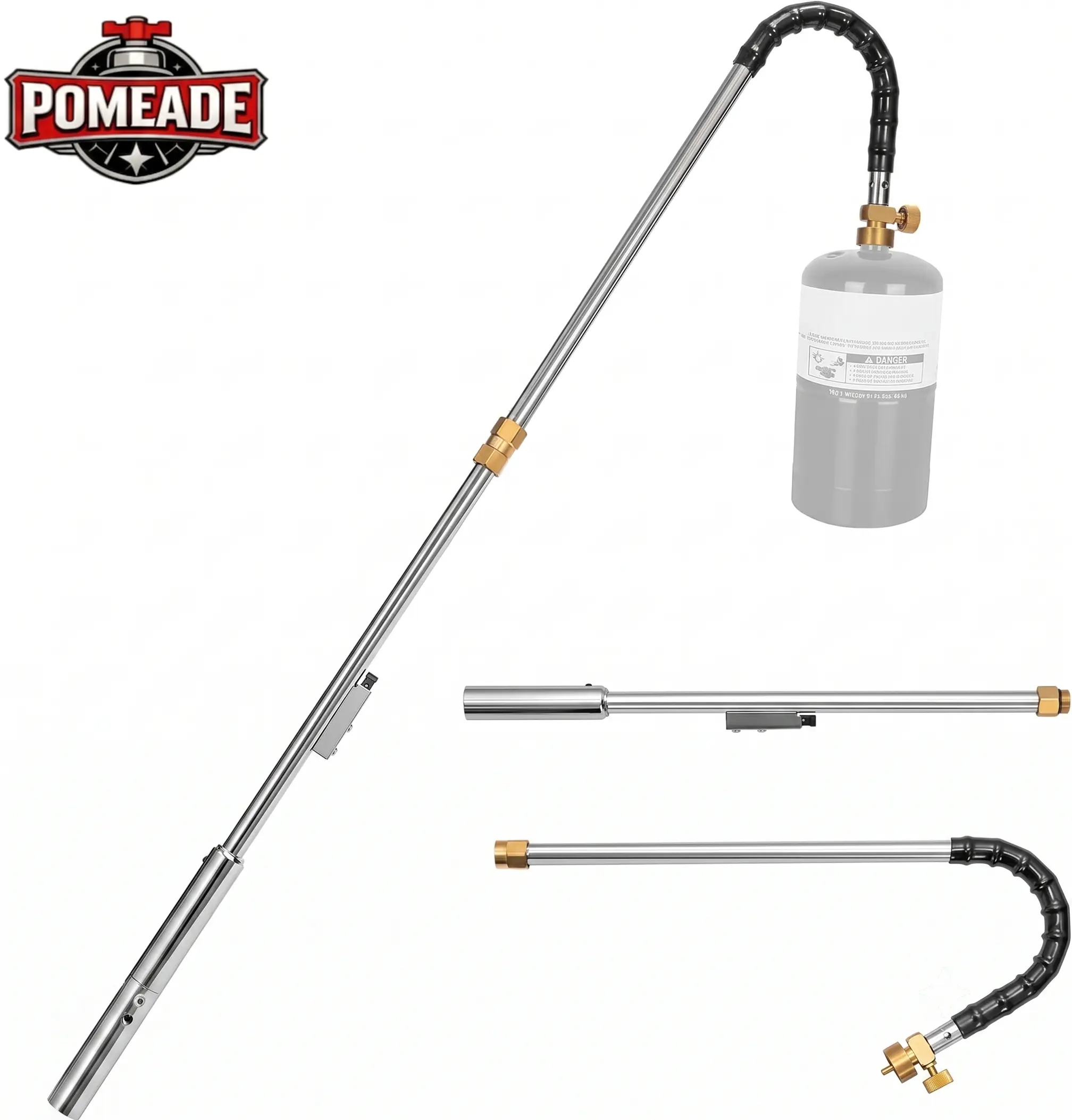 POMEADE Propane Torch Weed Burner with Integrated Lighter And Flame Control Valve 33 Inches Long Use with Propane And MAPP Gas (Tank Not Included)