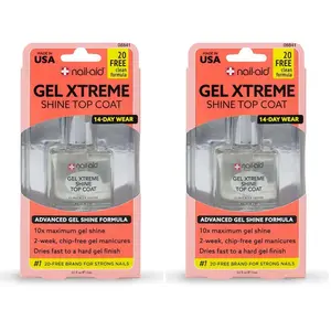 Gel Xtreme Shine Top Coat, Clear, 0.55 Fluid Ounce (Pack of 2)