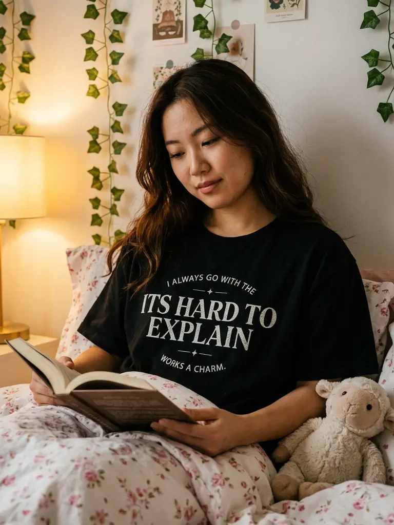 Women's I Always Go With The It's Hard To Explain Works A Charm Front Print Tee