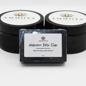 Underarm Cleanse 3 Piece Set Skincare Scrub Body Exfoliating Charcoal Detox Aloe Vera Exfoliate Foam Aloe