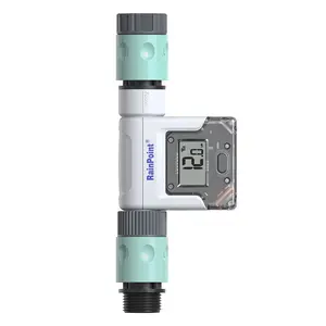 RainPoint Wi-Fi Water Flow Meter for Garden Hose - Smart Water Meter for Garden Hose with 4 Flow Modes, Real-Time Flow Tracking, Easy Reading Display, Usage Alerts - Optional WiFi Gateway Hub