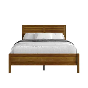 Favorer Norton Solid Wood Platform Bed With Slats Support, No Box Spring Required, Easy Assembly