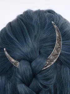 Vintage Viking Celtic Knot Hairpin, Unique Decorative Moon Shape Hair Accessory, Trendy Norwegian Style, Perfect for Parties, Valentine's Day, Mother's Day Gifts, Hair Clip