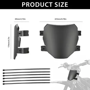 Number Plate for Ebike – Universal Downhill Electric Bike Plate for Q20, S1/S2/Y1/RX, X1S/X/X2/MX3/MX4/MX5, XXX, Pro SS/SR/S (Black)