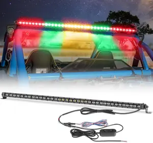 37Inch LED Chase Light Bar UTV Rear Chasing Lights Slim Off Road Chase Emergency Strobe Light w/Turn Signal Brake Reverse Rear Lights for RZR Polaris 4x4 Can-Am Trucks Pickup - RGYGR