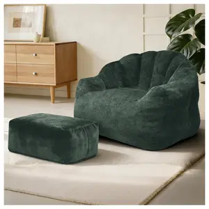 [Bellemave]Bean bag chair, armrest bean bag sofa chair filled with high-density foam, comfortable lazy sofa chair, adult bean bag chair for the living room, bedroom reading.