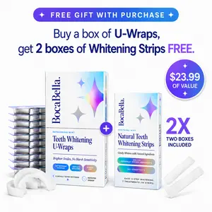 Teeth Whitening U-Wraps – 10 Treatments – 15% Hydrogen Peroxide, Enamel-Safe, No Harsh Sensitivity – Patented Strip Design with Aloe, Calendula & Peppermint – Fast, Even Whitening