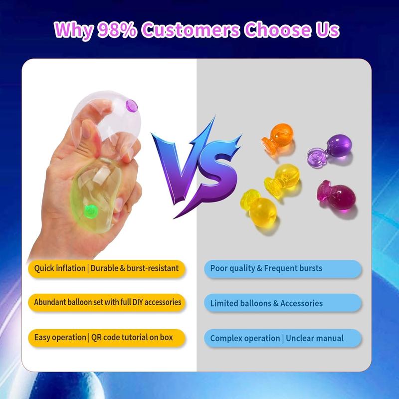 [Valentine’s Day Gift for Kids] 2026 New DIY Animal Balloon Maker set,Space Magic Balloon Craft Kit,Sticker Decorated Balloons Toy,Model bouncy balloon kit multiple sculptures,60 balloons,134 accessories,Party Birthday gifts for boys and girls Dec